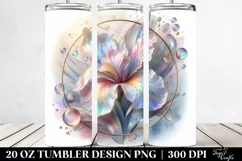 Shiny Iris Watercolor Splash 20 Oz Tumbler Product Image 2
