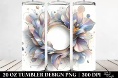Shiny Iris Watercolor Splash 20 Oz Tumbler Product Image 2