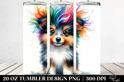 Vibrant Collie Baby | 20 oz Tumbler Product Image 2