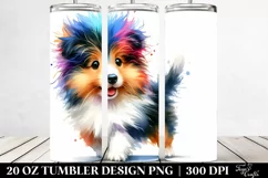 Vibrant Collie Baby | 20 oz Tumbler Product Image 2