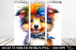 Vibrant Collie Baby | 20 oz Tumbler Product Image 2