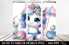 Beachwear Unicorn | 20 Oz Tumbler Product Image 2