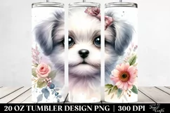 Baby Dog Big Eyes Tumbler Design Product Image 2