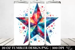 Colorful Watercolor Star | 20 Oz Tumbler Product Image 2