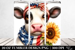 Confused Cow Portrait | 20 Oz Tumbler Product Image 2