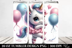 Dancing Baby Unicorn | 20 Oz Tumbler Product Image 2