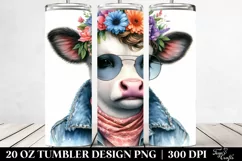 Cute Baby Cow Modest 20 Oz Tumbler Product Image 2