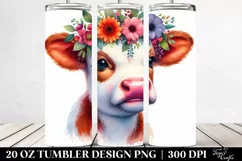 Cute Baby Cow Modest 20 Oz Tumbler Product Image 2