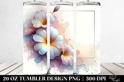 Glossy Primrose Watercolor Splash 20 Oz Tumbler Product Image 2