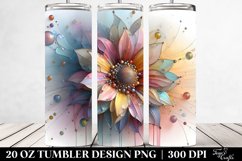 Shiny Metallic Sunflower Tumbler Product Image 2