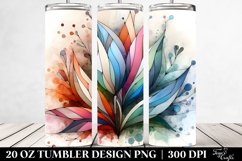 Abstract Stained Tulip Clipart 20 Oz Tumbler Product Image 2