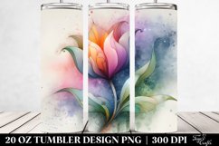 Abstract Wooden Tulip Clipart 20 Oz Tumbler Product Image 2