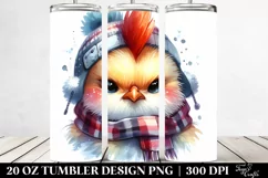 Cute Watercolor Baby Chicken Clipart Product Image 2