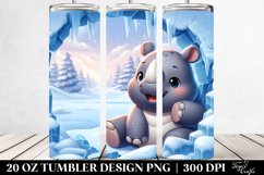 Cute Baby Rhino in Winter 20 Oz Tumbler Product Image 2