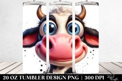 Funny Cow Portrait | 20 Oz Tumbler Product Image 2