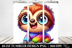 Funny Sloth Cartoon | 20 Oz Tumbler Product Image 2