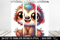 Funny Sloth Cartoon | 20 Oz Tumbler Product Image 2