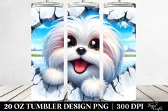 Funny Maltese Ice Cracks | 20 Oz Tumbler Product Image 2