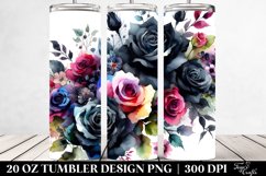 Vibrant Black Roses Tumbler Product Image 2
