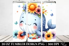 Whimsical Baby Whale | 20 Oz Tumbler Product Image 2