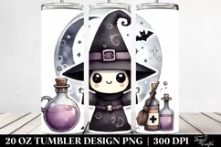 Gothic Funny Witch Clipart, Transparent 20 Oz Tumbler Product Image 2