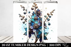 Detailed Delphinium Stained | 20 Oz Tumbler Product Image 2