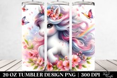 Spring Petals Baby Unicorn | 20 Oz Tumbler Product Image 2