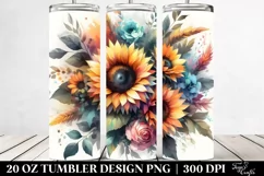 Abstract Sunflower Bouquet | 20 Oz Tumbler Product Image 2