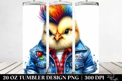 Agressive Baby Chicken, Vibrant 20 Oz Tumbler Product Image 2