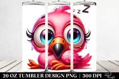 Sleeping Baby Flamingo | 20 Oz Tumbler Product Image 2