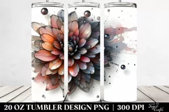 Abstract y Dahlia Watercolor Splash | 20 Oz Tumbler Product Image 2