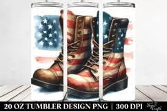 Washed Watercolor Boots | 20 Oz Tumbler Product Image 2