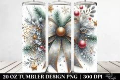 Whimsical Christmas Bow Clipart 20 Oz Tumbler Product Image 2