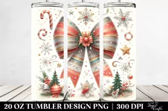 Whimsical Christmas Bow Clipart 20 Oz Tumbler Product Image 2