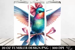 Vibrant Baby Hummingbird Clipart, Transparent 20 Oz Tumbler Product Image 2