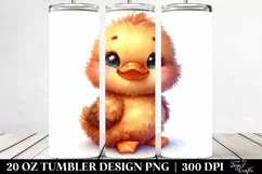 Smiling Cute Baby Old Plush Duck | 20 Oz Tumbler Product Image 2