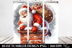 Santa Trough Chimney Tumbler Design Product Image 2