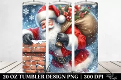 Santa Trough Chimney Tumbler Design Product Image 2