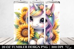 Baby Unicorn Watercolor Tumbler | 20 oz Tumbler Product Image 2