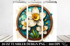Wooden Stained Narcissus with Golden Insertions | 20 Oz Product Image 2