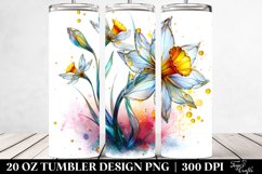 Abstract Shiny Narcissus with Material | 20 Oz Tumbler Product Image 2