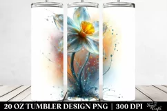 Abstract Shiny Narcissus with Material | 20 Oz Tumbler Product Image 2
