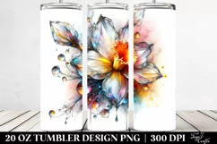 Abstract Shiny -like Narcissus | 20 Oz Tumbler Product Image 2