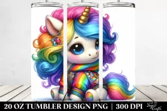Cute Baby Unicorn Drawing | 20 oz Tumbler Product Image 2