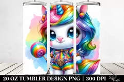 Cute Baby Unicorn Drawing | 20 oz Tumbler Product Image 2