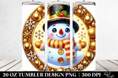 Vibrant Cartoon Snowman Clipart 20 Oz Tumbler Product Image 2