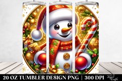 Vibrant Cartoon Snowman Clipart 20 Oz Tumbler Product Image 2