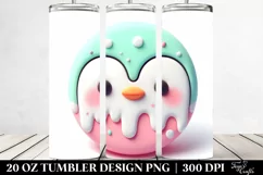 3D Penguin with Candy Edges Clipart, Transparent 20 Oz Product Image 2
