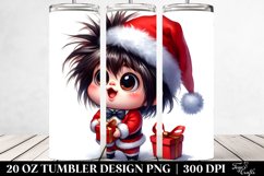 Cute Japanese Chin with Santa Hat 20 Oz Tumbler Product Image 2