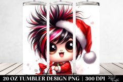 Cute Japanese Chin with Santa Hat 20 Oz Tumbler Product Image 2